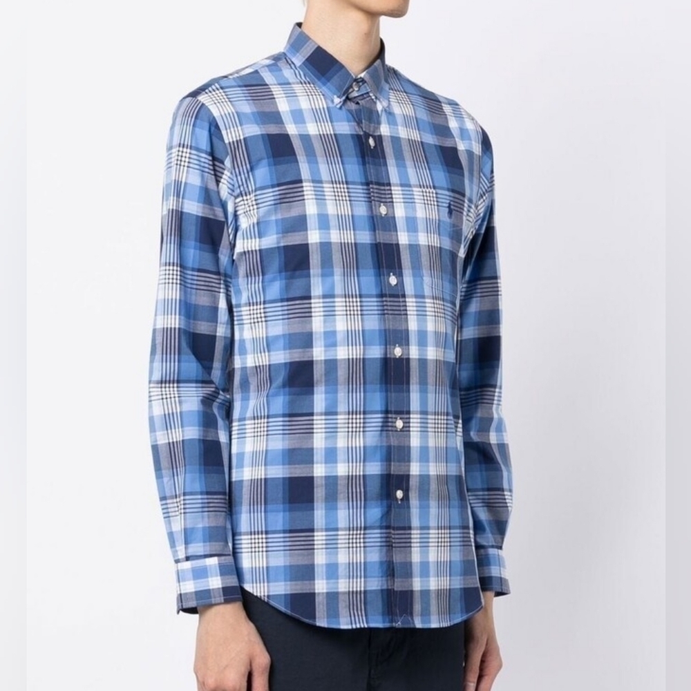 Ralph Lauren Plaid  long sleeve Polo